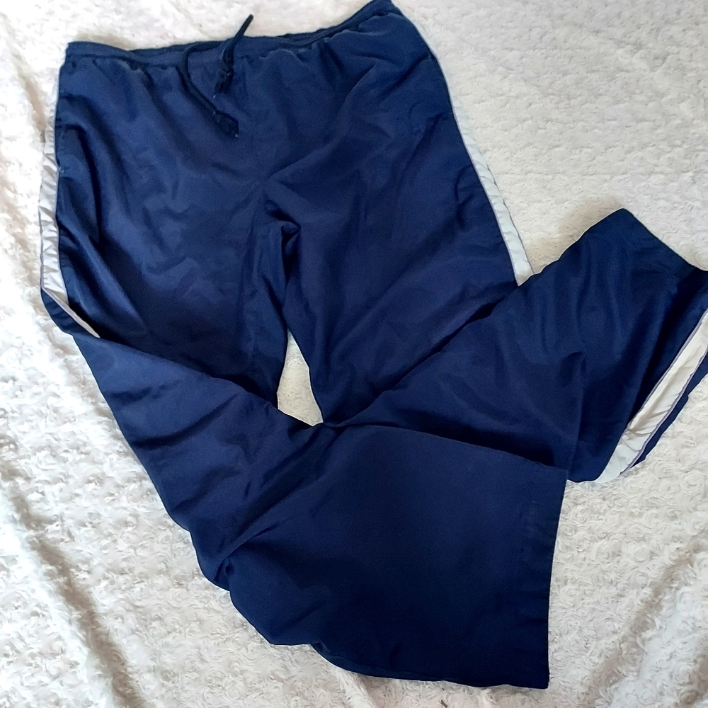 Head Navy Blue Retro Loose Fit track pants Medium Y2K Old School Athletic Sporty